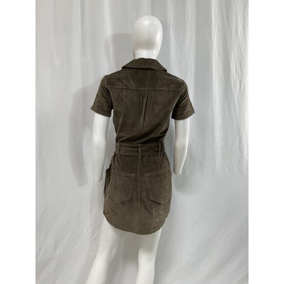 Show Me Your Mumu 'Outlaw' Green Corduroy Dress Size S - Picture 3 of 5